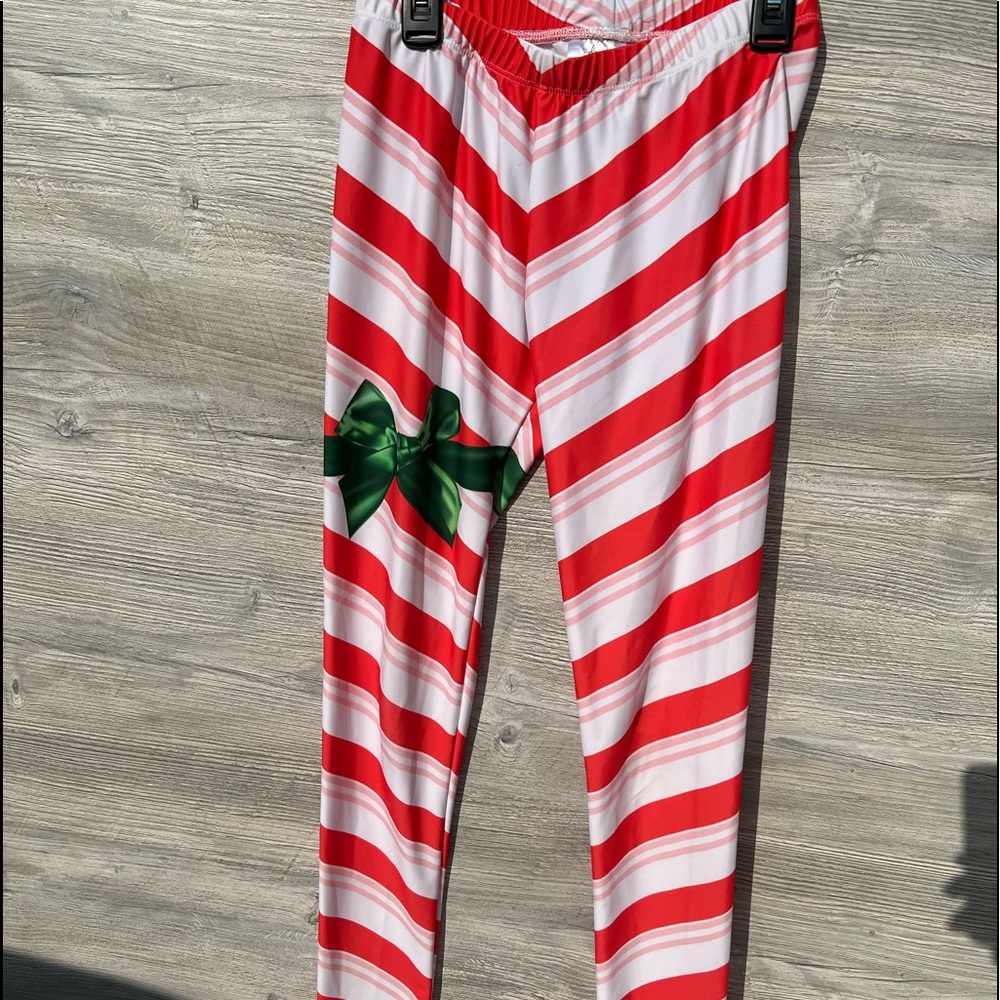 Candy cane leggings